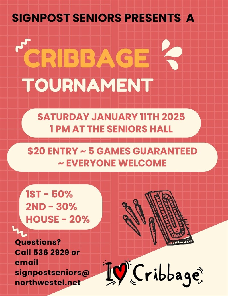 Cribbage Tournament Hosted by Signpost Seniors Assoc.