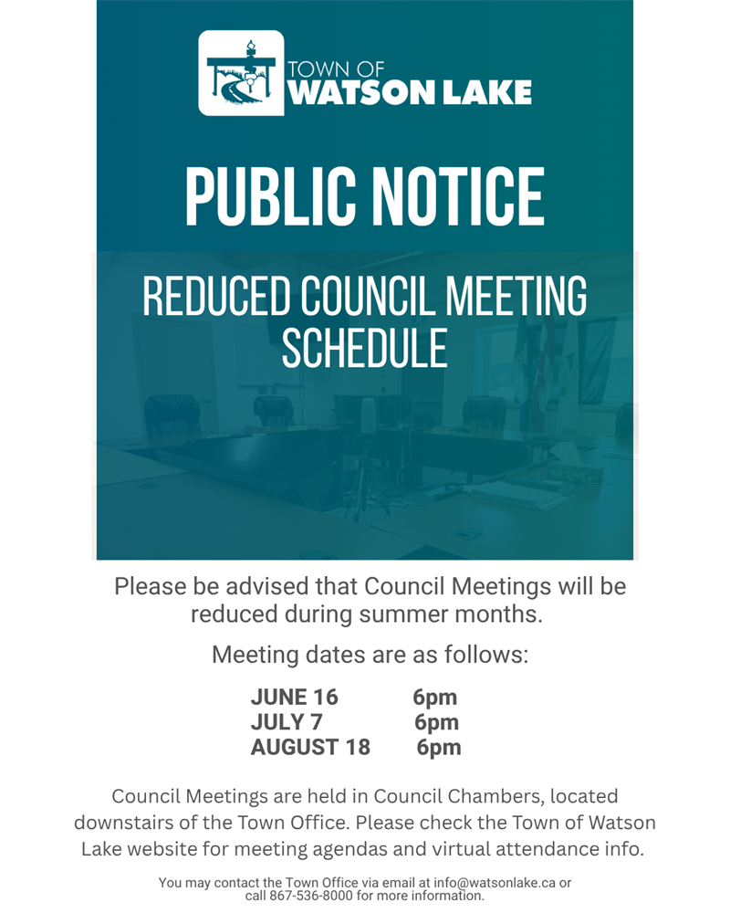 Summer Meeting Schedule