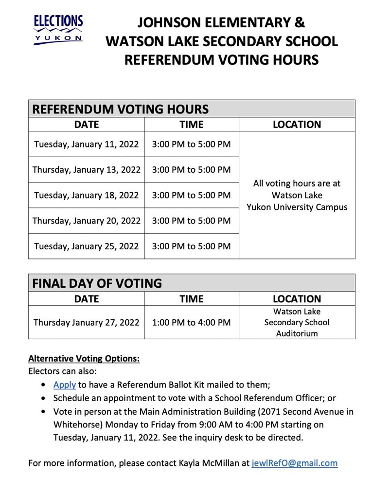 Final Vote Day - Referendum for First Nation School Board