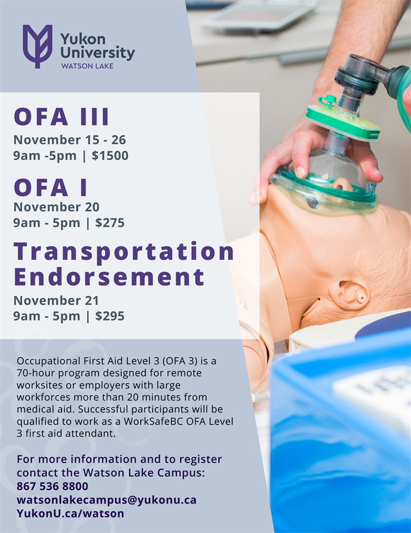 Transportation Endorsement Course at Yukon U