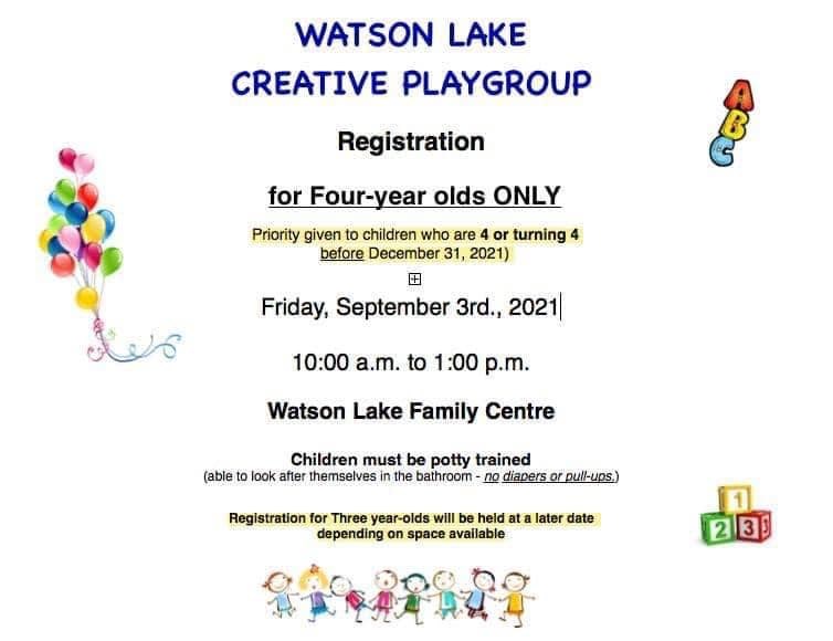 Creative Playgroup Registration